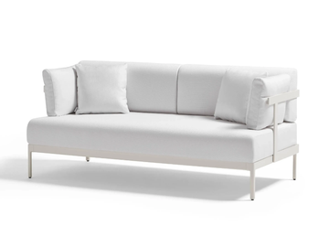 LEGACY - 2 seater powder coated aluminium and fabric garden sofa by POINT