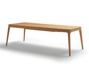 PARALEL - Extending rectangular teak garden table by POINT
