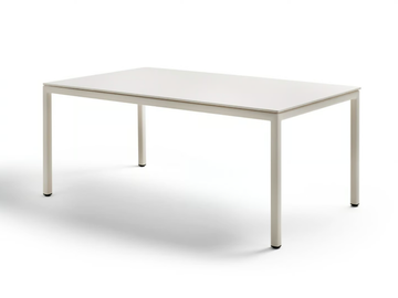 SUMMER - Rectangular aluminium garden table with stoneware top by POINT