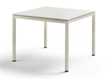 SUMMER - Square aluminium garden table with stoneware top by POINT