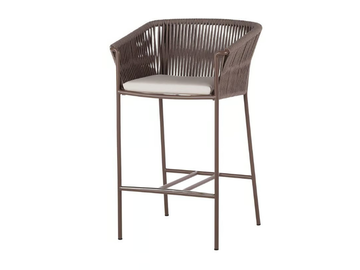 WEAVE - High rope garden stool with armrests by POINT