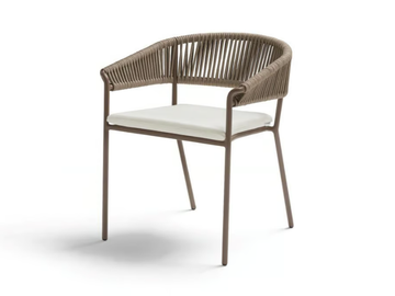WEAVE - Rope garden chair with armrests by POINT