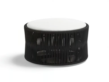 WEAVE - Round rope garden pouf by POINT