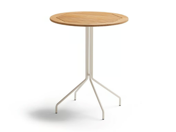 WEAVE - Round teak high table by POINT