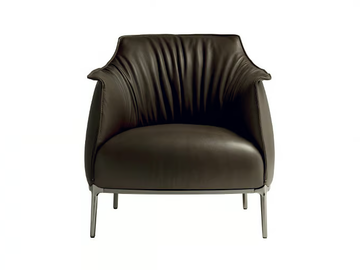 ARCHIBALD - Leather armchair by Poltrona Frau