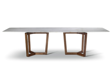 BOLERO RAVEL - Rectangular wooden and marble table by Poltrona Frau