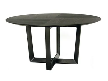BOLERO - Round solid wood table by Poltrona Frau