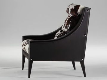 DEZZA - Horse hide armchair with armrests by Poltrona Frau