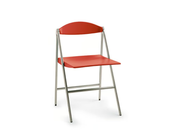DONALD - Folding die cast aluminium chair by Poltrona Frau