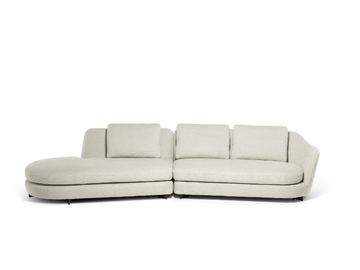 DUO - Sectional fabric sofa by Poltrona Frau
