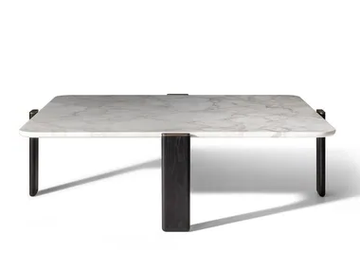 DUO - Square marble coffee table by Poltrona Frau