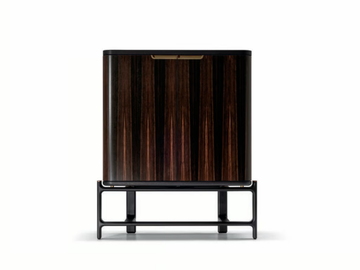 DUO - Walnut highboard by Poltrona Frau