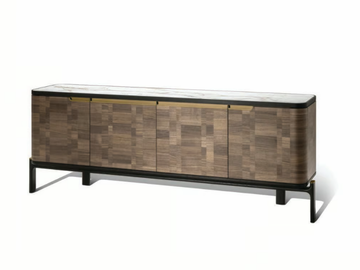 DUO - Walnut sideboard by Poltrona Frau