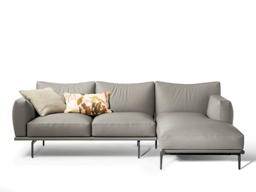 HAPPY JACK - Sectional leather sofa with chaise longue by Poltrona Frau