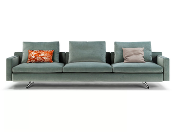 IN THE MOOD - 3 seater fabric sofa with removable cover by Poltrona Frau