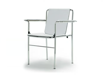MOVIE - Training chair with armrests by Poltrona Frau