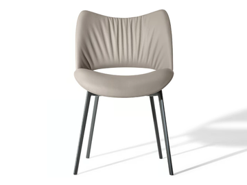 NICE - Upholstered leather chair by Poltrona Frau