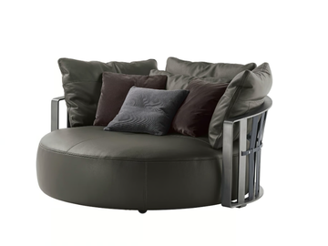 SCARLETT - Curved sofa by Poltrona Frau
