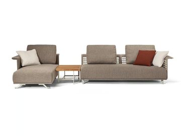 SOLARIA - Sectional fabric garden sofa with removable cover by Poltrona Frau