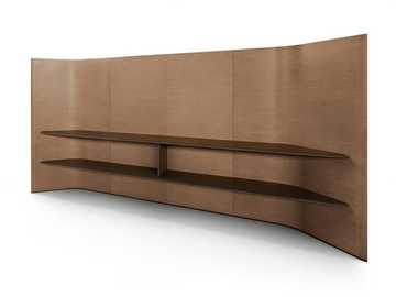 TRUST - Freestanding oak office screen by Poltrona Frau