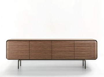PEBBLE - Wooden sideboard with doors by Porada