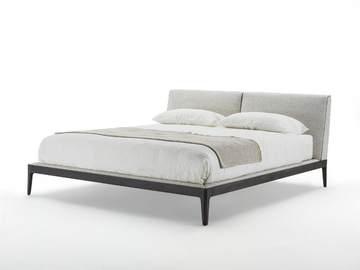 ZIGGY BED SOFT - Fabric bed with upholstered headboard by Porada