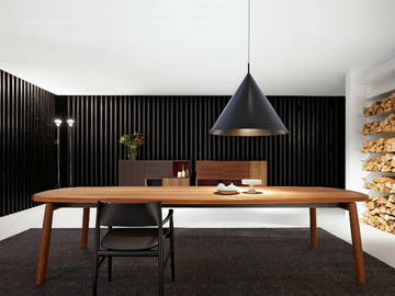 GALILEO - Oval ash table by Porro