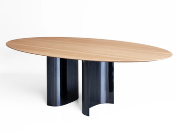 JEFF - Oval chestnut table by Porro