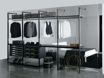 STORAGE WALK-IN WARDROBE - Sectional custom walk-in wardrobe by Porro