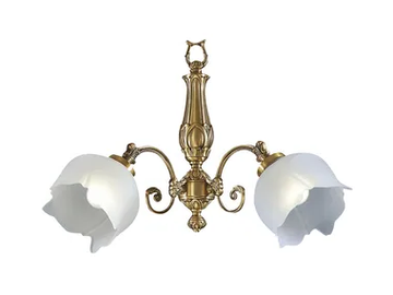 BIANCA 25/A2 - Satin brass wall light with glass by Possoni Illuminazione