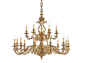 CAESAR 798/12+6 - French Gold chandelier by Possoni Illuminazione