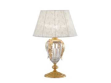 EDEN 265/LG - Crystal and sanded gold plated table lamp by Possoni Illuminazione