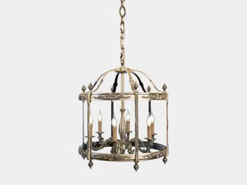 EMILY 452/6 - LED brass pendant lamp by Possoni Illuminazione