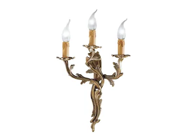 FOGLIA 3000/A3 - Antique brass wall light by Possoni Illuminazione