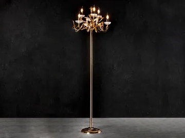 FOLIAGE 350/P - LED brass floor lamp by Possoni Illuminazione