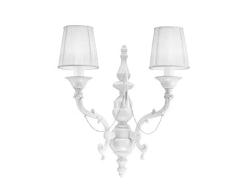 GINEVRA 859/A2 - White lacquered wall light with shades by Possoni Illuminazione