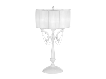 GINEVRA 859/L3 - White lacquered table lamp with shade by Possoni Illuminazione