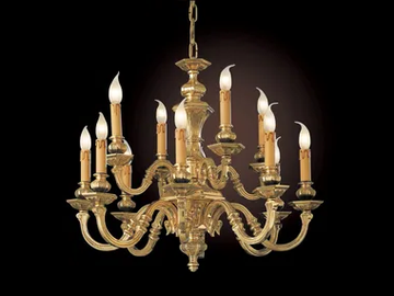 KAITLIN 777/8+4 - LED brass chandelier by Possoni Illuminazione