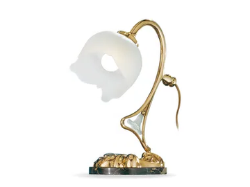 LIBERTY 1400/L - Polish brass table lamp with glass by Possoni Illuminazione