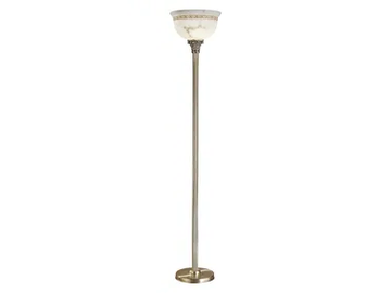 MILA 27089/P - Antique Brass floor lamp with alabaster by Possoni Illuminazione