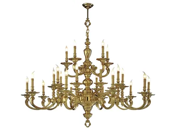 OTELLO 258/20+5 - Polished Brass chandelier by Possoni Illuminazione