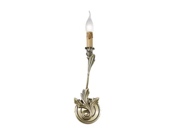 SOLANGE 337/A1 - Antique brass wall light by Possoni Illuminazione