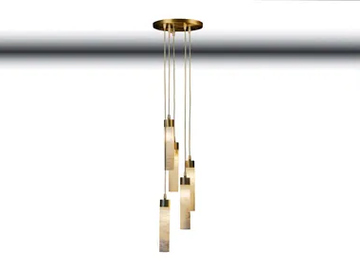 TUBE 2000/S5 - LED alabaster pendant lamp by Possoni Illuminazione