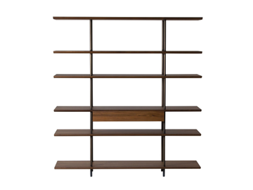 ARIAL 870/ML - Open freestanding wooden shelving unit by Potocco