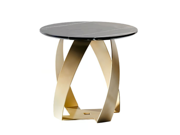 BON BON 770/TB - Round side table with marble top by Potocco