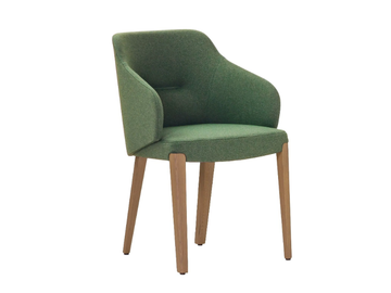 CONCHA 905/P - Upholstered fabric easy chair with armrests by Potocco