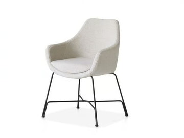 CUT 910/PI - Upholstered fabric armchair with armrests by Potocco