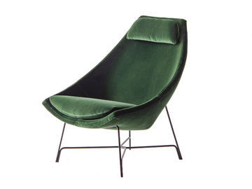 CUT 910/PL - Leather armchair with headrest by Potocco