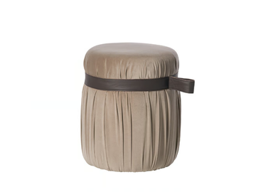 HERM 925/O45 - Upholstered round fabric pouf by Potocco