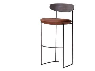 KEEL 922/A - High stool with metal structure and fabric seat by Potocco